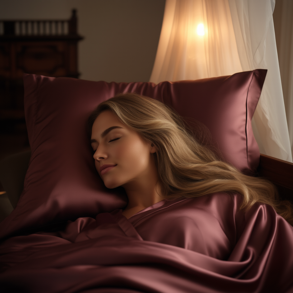 Silk Pillowcase - Burgundy