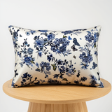Silk Pillowcase - Blue white