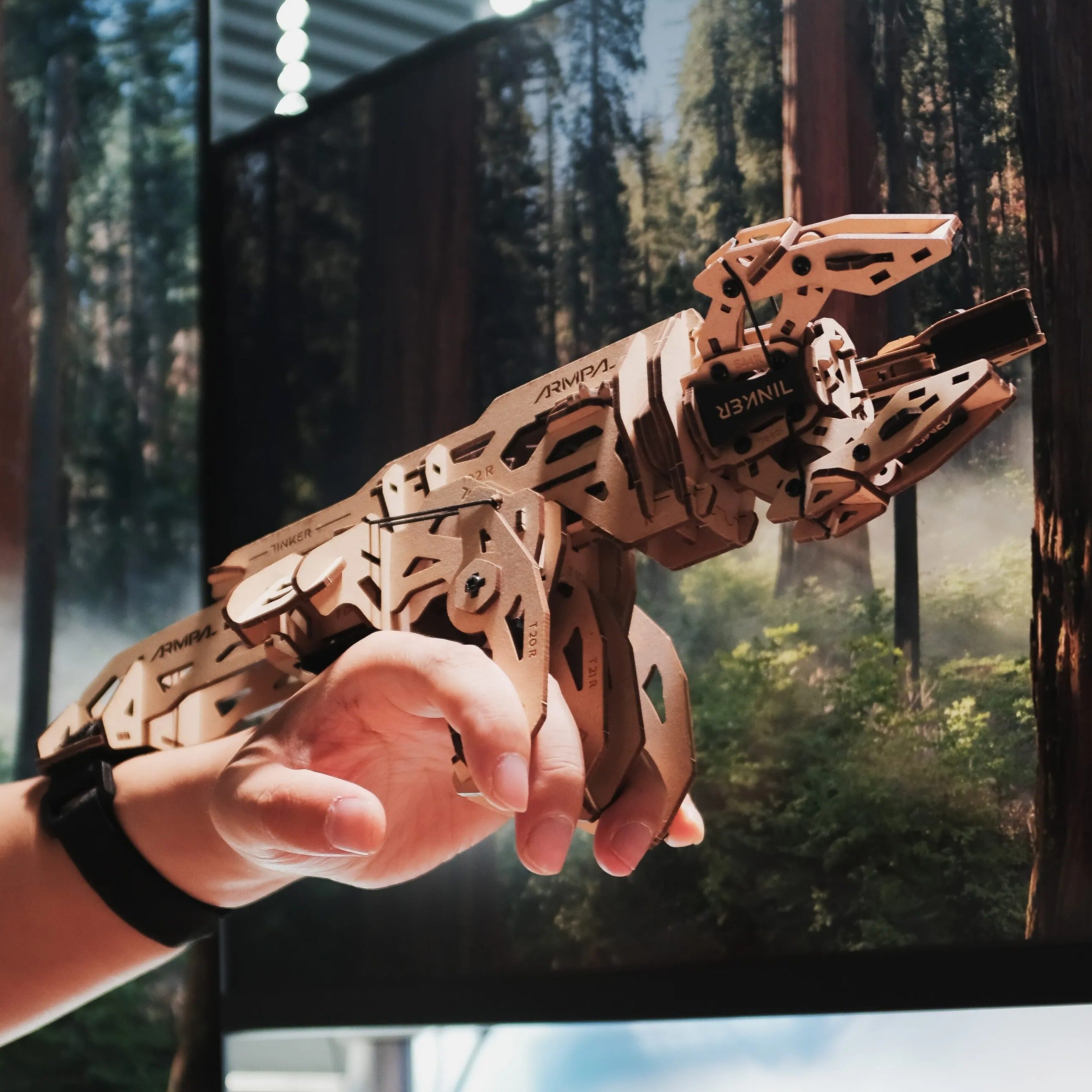 Eco-Friendly Wooden Mechanical Grabber Claw